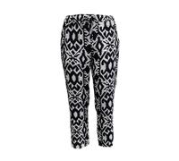 Marina Rinaldi Donna Nero Riccioli Stampato Straight Seta Pantaloni Nwt
