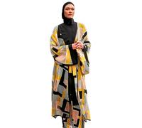 MARINA SWIMWEAR Kimono lungo e largo islamico da donna | Soprabito semplice ad asciugatura rapida | Pareo Kimono Burkini, nero ii, S-XXL