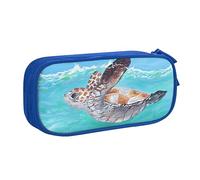 Marina Tartaruga Bambino Stampato Matita Sacchetto Trucco Gioielli Box Portatile Portaoggetti Portagioie da Viaggio Nero, Blu, Taglia unica, Astuccio portamatite