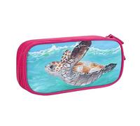 Marina Tartaruga Bambino Stampato Matita Sacchetto Trucco Gioielli Box Portatile Portaoggetti Portagioie da Viaggio Nero, rosa, Taglia unica, Astuccio portamatite