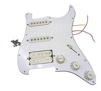Marinada Battipenna per chitarra elettrica, precablato, montaggio a 11 fori, SSH, bianco