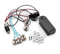 Marinada Circuito di Preamplificazione EQ Un 3 Bande Doppio Potenziometro per Chitarra per Pickup Basso 5 Manopole di Controllo Controllo Pickup per Chitarra