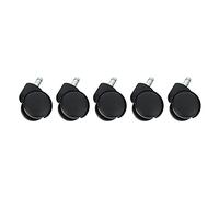 Marinada Ruote per caster da 50 mm con rotelle per sedie da ufficio - Set di 5 - Nero