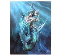 Marinai Ruin - sirena/Siren Holding a Skull by Anne Stokes - Canvas Picture on Frame Wall Plaque/Wall Art
