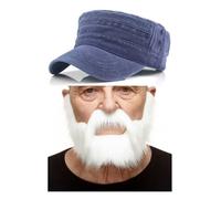 Marinaio Capitano Costume Set Cappello Bianco Barba Inglese TV Zio Albert