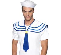 Marinaio Cravatta Uniforme Navy Mare Mercante da Uomo Adulti Costume Nuovo
