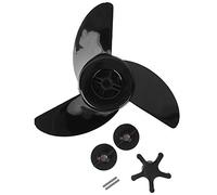 Marine Boat Propeller QP05013A | 3 - Part Electric Outboard for Haibo T54 | Lightweight & Non - Corroding Plastic | Replacement for Damaged Propellers