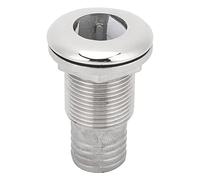 Marine Boat Thru Hull Fitting Connector Stainless Steel Hose Tail Barb Durable Corrosion Resistant Easy Install for All Types of Boats Hardware Accessories (11/2")