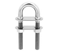 Marine Boat U Bolt Stern Bow Tie Down, RV Yacht in acciaio inox con dadi esagonali e rondelle, lunghezza totale 4-1/2", 3/8" stock, lunghezza filettatura 7,6 cm (1)