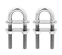 Marine Boat U Bolt Stern Bow Tie Down, RV Yacht in acciaio inox con dadi esagonali e rondelle, lunghezza totale 4-1/2", 3/8" stock, lunghezza filettatura 7,6 cm (2)