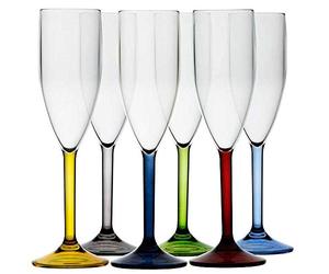 Marine Business 16703 Party Set Flute Base Colorata, 6 Pezzi