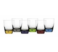 Marine Business Bicchieri da acqua impilabili Party Color Base, set da 6 pezzi, infrangibili, colorati, Ecozen