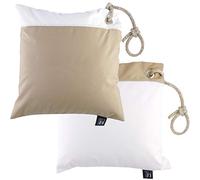 Marine Business Due cuscini idrorepellenti beige/bianco, imbottitura