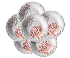 Marine Business Harmony Coral - Set di 6 piatti piani, 27 cm