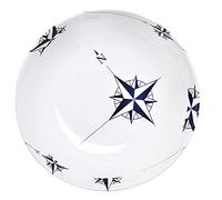 Marine Business Northwind Ciotola zuppa/Cereali, Melamina, Bianco/Blu, 15 x 15 x 4.3 cm, 6 Pezzi