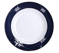 Marine Business Northwind Piatto Zuppa, Melamina, Bianco e Blu, 19 x 19 x 5.3 cm, 6 Pezzi