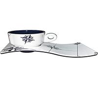 Marine Business Northwind Tazza e piattino caffè, Melamina, Bianco/Blu, 6.5 x 6.5 x 5.2 cm, 6 Pezzi