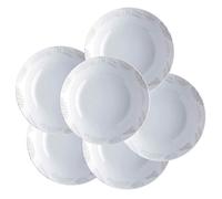 Marine Business Piatto fondo in melamina, 19 cm, colore bianco navy, set da 6 pezzi