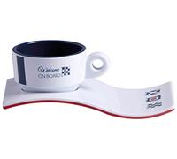 Marine Business Tazza da caffè con sottobicchiere onde, in melamina, Venezia, serie singola