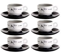 Marine Business Welcome On Board, set da 6 tazzine da caffè con piattino