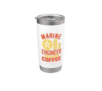 Marine Coffee Engineer Funny Engineering Job Titiles Bicchiere termico in acciaio inox doppia parete