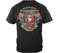 Marine Corps Mens T-Shirt USMC Badge of Honor Mens T-Shirt Black XXXL