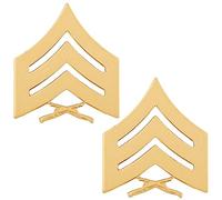 Marine Corps USMC chevron oro satinato SGT Sergente E5 Coppia