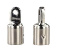 Marine Hardware 2 PCS Top Cap esterno Eye End Boat Raccordi costruiti con acciaio inossidabile 316 per prestazioni affidabili in acqua salata (19 mm)