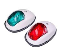 Marine Led Navigation Lights, Red Green Waterproof Boat Lights, Night Fishing Lighting Accessories, Perfect for Yacht, Trailer, Bowfishing, Pond, Boating Safety, 10 cm White Black Gray