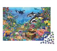 Marine Life Jigsaw Puzzle Impossible 1000Pcs Decorazione Per La Casa. Rilassamento E Intelligence Per Adulti E Ragazzi Da 14 Anni 1000pcs (75x50cm)