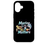 Marine Life Matters Ocean Conservation Sea Animals Custodia per iPhone 16