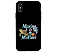 Marine Life Matters Ocean Conservation Sea Animals Custodia per iPhone X/XS