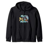 Marine Life Matters Ocean Conservation Sea Animals Felpa con Cappuccio