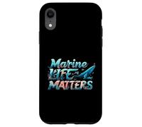 Marine Life Matters Ocean Conservation Whale Coral Design Custodia per iPhone XR