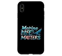 Marine Life Matters Ocean Conservation Whale Coral Design Custodia per iPhone XS Max