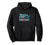 Marine Life Matters Ocean Conservation Whale Coral Design Felpa con Cappuccio