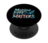 Marine Life Matters Ocean Conservation Whale Coral Design PopSockets PopGrip Adesivo