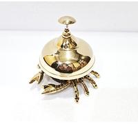 Marine Nautical Store Campana decorativa vintage in ottone antico granchio Campana Hotel Reception Campana Insegnante Scrivania Campana