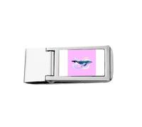 Marine Organism Cetacean Ehale Slim Money Clip Acciaio Holder Pocket Wallet