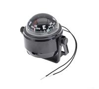 Marine per bussola, luce LED 12 V CC, impermeabile, per barche, base rotante a 360°, sfera riempita d'olio ammortizzante, navigazione notturna per yacht (nero)