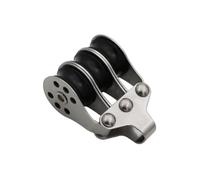 Marine Pulley Block Tripla Blocchetto per Funi Cuscinetti a Sfera Acciaio Inossidabile 316 con Ruote in Nylon Durature, Acciaio Inossidabile 316, Set Di Pulegge Triple, Peso 53g