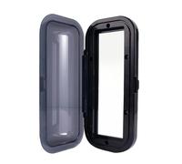 Marine Radio Cover, Water Resistant Boat Stereo Guard, 9.06x4.02x1.77 Inches Uv Proof & Dustproof Design, Enclosed Protective Case for Electronics, Clear Fllips Down Shield, Boys, Youth, Girls, Men