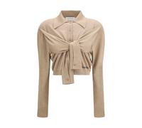 Marine Serre Beige Viscose Cardigan - XL