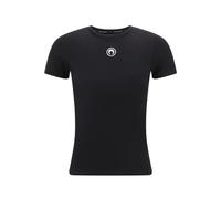 Marine Serre - Moon Cotton T-Shirt - - Tops - Donna - Nero - S
