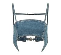 Marine Serre - Moon Denim Bra Top - - Tops - Donna - Blu - S