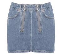Marine Serre - Moon Laser Denim Mini Skirt - - Skirts - Donna - Blu - S