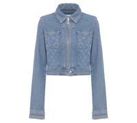 Marine Serre - Moon-print Cropped Denim Jacket - - Jackets - Donna - Blu - L