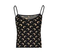 Marine Serre - Moon Printed Jersey Straps Top - - Tops - Donna - Nero - M