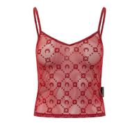 Marine Serre - Moonogram Mesh Flock Straps Top - - Tops - Donna - Rosso - M