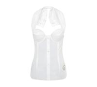 Marine Serre - Upcycled Camicie Halter Top - - Blouses & Shirts - Donna - Bianco - L